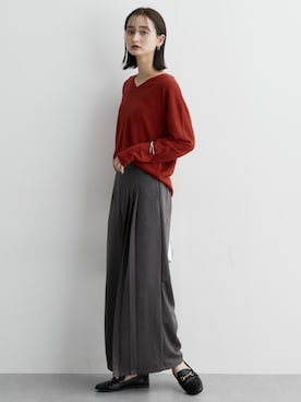 「首元ヌケ感」｜nissen Ladies Modelsさん（レディース・169cm）の秋コーディネート