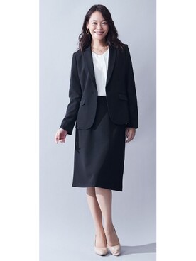 「スーツコーデ」｜nissen Ladies Modelsさん（レディース・168cm）の冬コーディネート