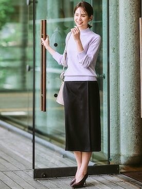 裏微起毛】ウール調ラップ風ロングスカート<大きいサイズ有 裏微起毛】ウール調ラップ風ロングスカート<大きいサイズ有