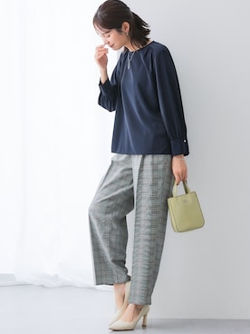 「レディースファッション」｜「アイテム（スラックス）」を使った、nissen Ladies Modelsさん（レディース・167cm）の夏コーディネート