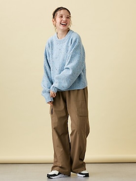 「Le temps riche（ルタンリッシュ）のアイテム（トップス）」を使った、nissen Ladies Modelsさん（レディース・160cm）の秋コーディネート