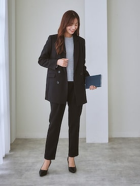 「アイテム（スーツパンツ）」を使った、nissen Ladies Modelsさん（レディース・167cm）の秋コーディネート