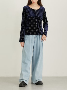 「nissen（ニッセン）のアイテム（Tシャツ/カットソー）」を使った、nissen Ladies Modelsさん（レディース・160cm）の秋コーディネート