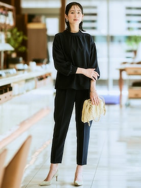 「レディースファッション」｜「アイテム（スラックス）」を使った、nissen Ladies Modelsさん（レディース・167cm）の夏コーディネート