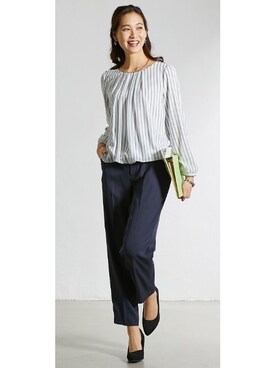 「スーツコーデ」｜nissen Ladies Modelsさん（レディース・168cm）の冬コーディネート