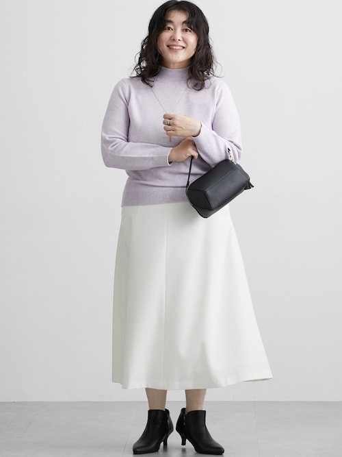 ハイネックニット（毛玉になりにくい・タンブル乾燥OK）（ニット