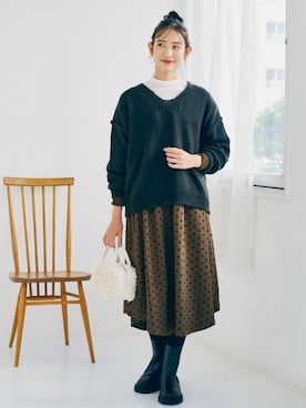 「nissen（ニッセン）のアイテム」を使った、nissen Ladies Modelsさん（レディース・165cm）の秋コーディネート