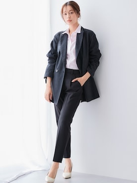 「アイテム（カバーオール）」を使った、nissen Ladies Modelsさん（レディース・167cm）の秋コーディネート