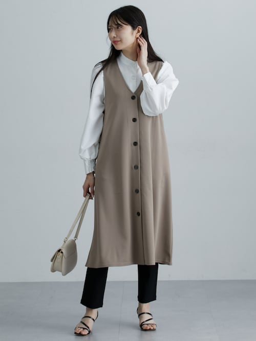 前開きジャンパースカート② ニッセン（nissen） ジャンパースカート 2WAYで着用可能