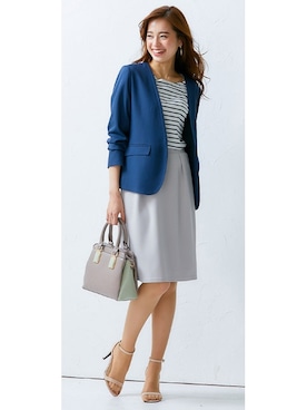 「スーツコーデ」｜nissen Ladies Modelsさん（レディース・160cm）の春コーディネート