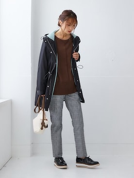 「nissen（ニッセン）のアイテム（モッズコート）」を使った、nissen Ladies Modelsさん（レディース・162cm）の秋コーディネート
