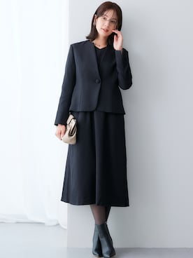 「アイテム（フォーマルスーツ/小物）」を使った、nissen Ladies Modelsさん（レディース・167cm）の秋コーディネート