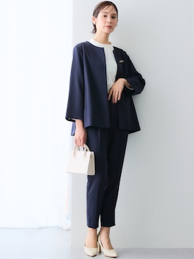 「アイテム（スーツセット）」を使った、nissen Ladies Modelsさん（レディース・167cm）の冬コーディネート