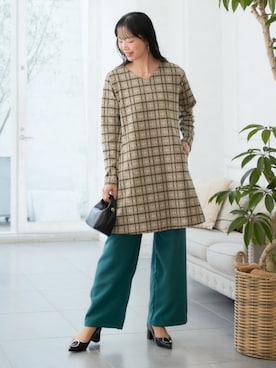 「アイテム（チュニック）」を使った、nissen Ladies Modelsさん（レディース・164cm）の秋コーディネート