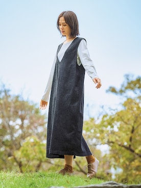 「首元ヌケ感」｜nissen Ladies Modelsさん（レディース・167cm）の冬コーディネート