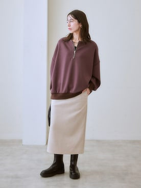 「首元ヌケ感」｜nissen Ladies Modelsさん（レディース・160cm）の秋コーディネート