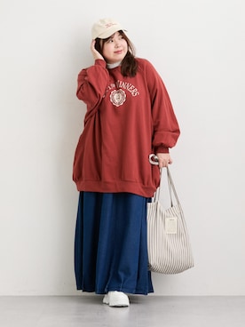 「nissen（ニッセン）のアイテム」を使った、nissen Ladies Modelsさん（レディース・155cm）の秋コーディネート