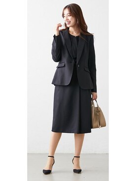 「スーツコーデ」｜nissen Ladies Modelsさん（レディース・167cm）の春コーディネート