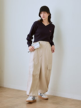 「首元ヌケ感」｜nissen Ladies Modelsさん（レディース・160cm）の秋コーディネート