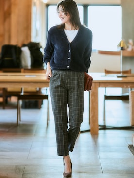 「首元ヌケ感」｜nissen Ladies Modelsさん（レディース・168cm）の秋コーディネート