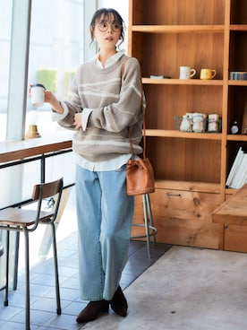 「nissen（ニッセン）のアイテム」を使った、nissen Ladies Modelsさん（レディース・163cm）の秋コーディネート