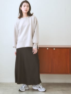 サテンフレアスカート 通販【ニッセン】