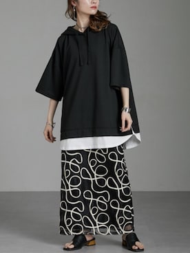 「Soiunique（スワユニーク）のアイテム」を使った、nissen Ladies Modelsさん（レディース・154cm）の夏コーディネート