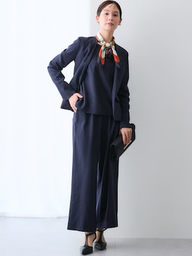 「アイテム（スーツセット）」を使った、nissen Ladies Modelsさん（レディース・167cm）の冬コーディネート