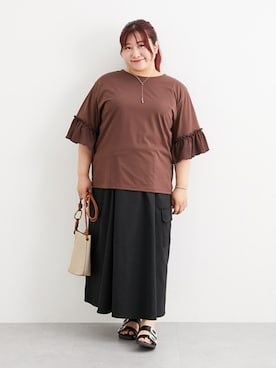「大きいサイズレディースファッション」｜nissen Ladies Modelsさん（レディース・155cm）の夏コーディネート