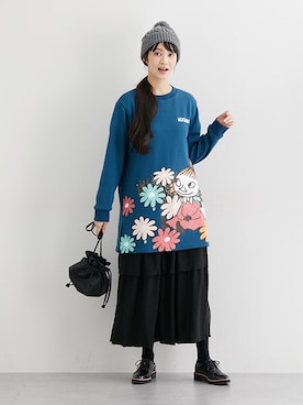 「アイテム（チュニック）」を使った、nissen Ladies Modelsさん（レディース・165cm）の秋コーディネート