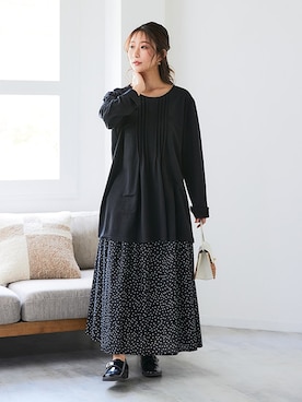 「アイテム（チュニック）」を使った、nissen Ladies Modelsさん（レディース・160cm）の夏コーディネート