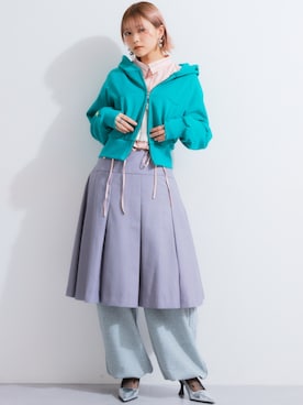 「レギュラー」｜「アイテム（スウェットパンツ）」を使った、nissen Ladies Modelsさん（レディース・160cm）の春コーディネート