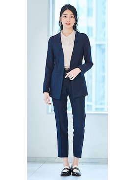 「スーツコーデ」｜nissen Ladies Modelsさん（レディース・171cm）の春コーディネート