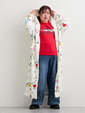 「nissen（ニッセン）のアイテム（Tシャツ/カットソー）」を使った、nissen Ladies Modelsさん（レディース・158cm）の秋コーディネート