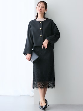 「アイテム（フォーマルスーツ/小物）」を使った、nissen Ladies Modelsさん（レディース・167cm）の冬コーディネート