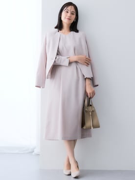 「アイテム（スーツセット）」を使った、nissen Ladies Modelsさん（レディース・167cm）の秋コーディネート