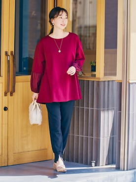 「nissen（ニッセン）のアイテム」を使った、nissen Ladies Modelsさん（レディース・165cm）の秋コーディネート