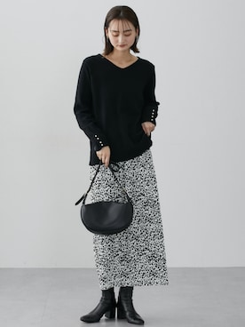 「首元ヌケ感」｜nissen Ladies Modelsさん（レディース・169cm）の冬コーディネート