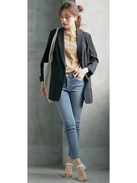 「スーツコーデ」｜nissen Ladies Modelsさん（レディース・167cm）の春コーディネート