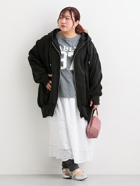 「nissen（ニッセン）のアイテム（Tシャツ/カットソー）」を使った、nissen Ladies Modelsさん（レディース・158cm）の秋コーディネート