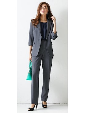 「スーツコーデ」｜nissen Ladies Modelsさん（レディース・160cm）の春コーディネート