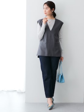「アイテム（フォーマルスーツ/小物）」を使った、nissen Ladies Modelsさん（レディース・167cm）の秋コーディネート