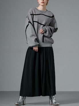 「Soiunique（スワユニーク）のアイテム（パンツ）」を使った、nissen Ladies Modelsさん（レディース・162cm）の秋コーディネート