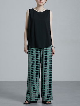 幾何学柄オーバーシルエットワイドパンツ ［Soiunique］ 通販