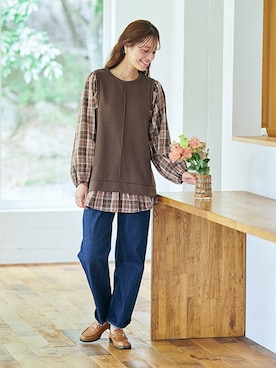「アイテム（チュニック）」を使った、nissen Ladies Modelsさん（レディース・167cm）の夏コーディネート