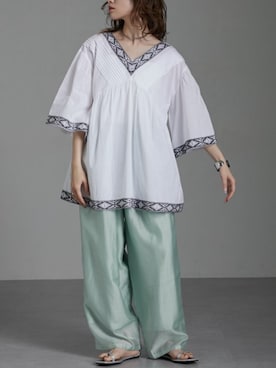 「Soiunique（スワユニーク）のアイテム」を使った、nissen Ladies Modelsさん（レディース・154cm）の夏コーディネート