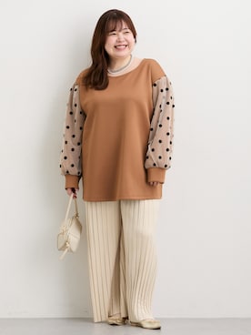 「nissen（ニッセン）のアイテム」を使った、nissen Ladies Modelsさん（レディース・155cm）の秋コーディネート