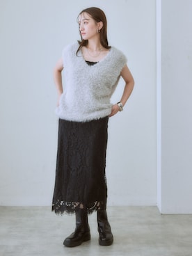 「首元ヌケ感」｜nissen Ladies Modelsさん（レディース・160cm）の秋コーディネート