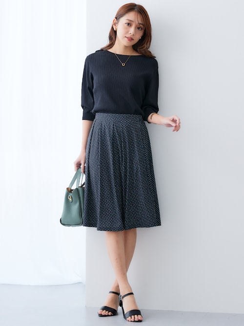 7days Life Styling スカート カットソー素材フレアスカート（裏地付