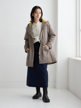 「nissen（ニッセン）のアイテム（モッズコート）」を使った、nissen Ladies Modelsさん（レディース・160cm）の秋コーディネート